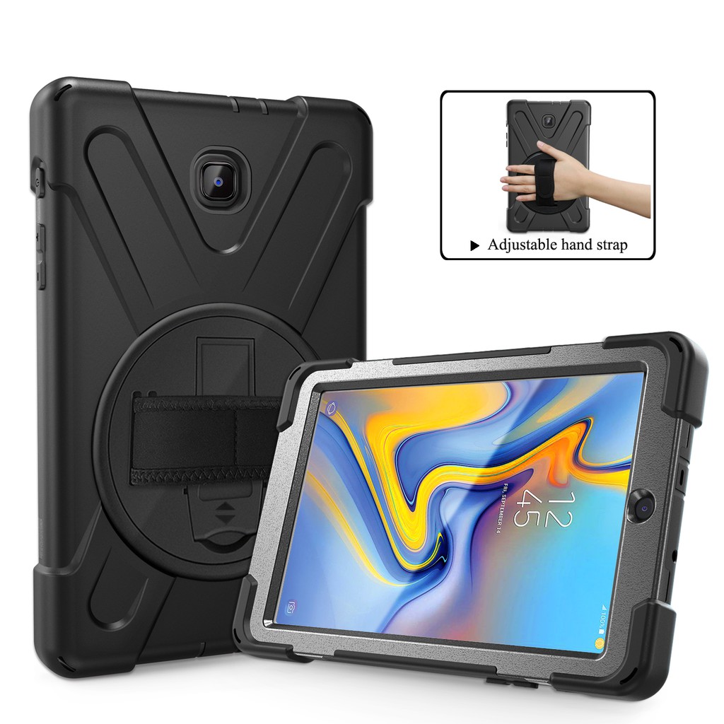 Ốp lưng 2 lớp TPU+PC cứng với tay cầm có thể xoay cho Samsung Galaxy Tab A 8.0 (2018) SM-T387