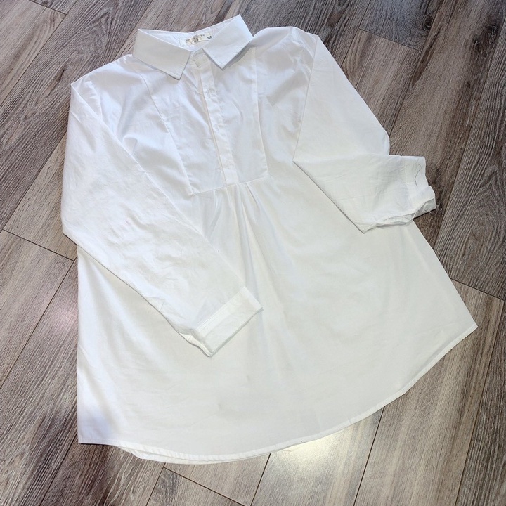 ( HÀNG CHÍNH HÃNG) Áo sơ mi trắng cộc tay và dài tay cho mẹ bầu sang choảnh