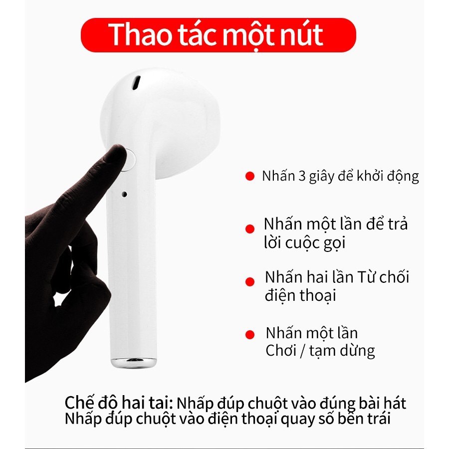 {[Hàng Mới Về]} Tai nghe Bluetooth I9S Đàm Thoại 2 Chiều Không Dây - Kháng Nước Thể Thao - Bass Siêu Trầm | BigBuy360 - bigbuy360.vn