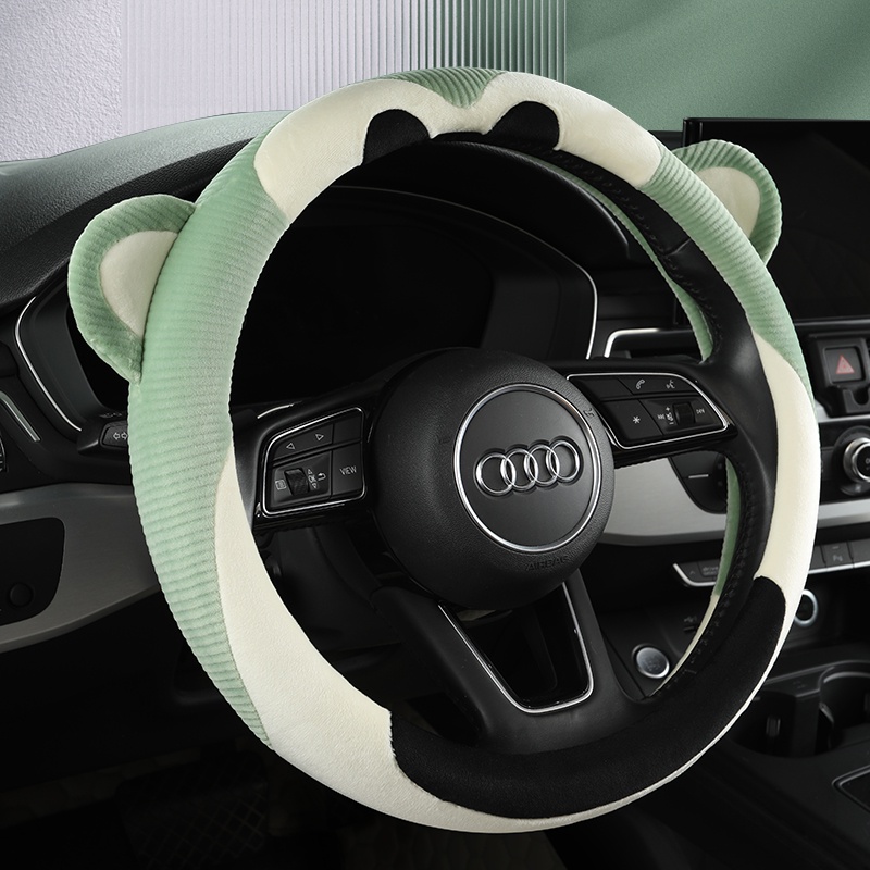 Vỏ Bọc Vô Lăng Xe Hơi Bằng Lông Nhung Co Giãn Chống Trượt 38CM Thông Dụng