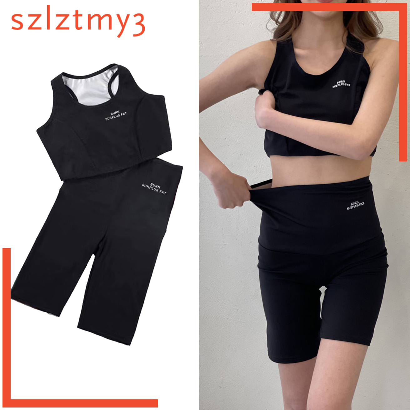 Bộ Áo Croptop + Quần Dài Bó Sát Giảm Cân Cho Nữ