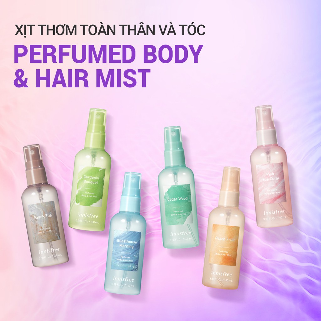 Xịt thơm toàn thân innisfree Perfumed Body & Hair Mist 100ml | Shopee Việt  Nam