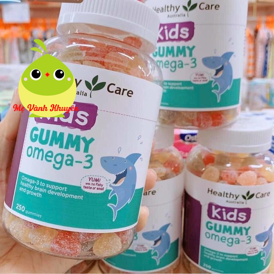 Kẹo dẻo DHA cho bé từ 2 tuổi Healthy Care Gummy Omega 3, Úc (250v)