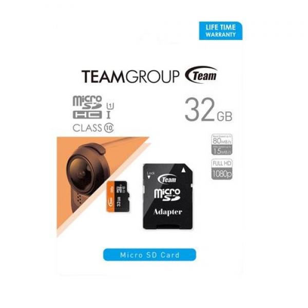 Thẻ nhớ micro sd 32gb teamgroup box class10 chính hãng (chuyên dùng camera, điện thoại, máy tính bảng)