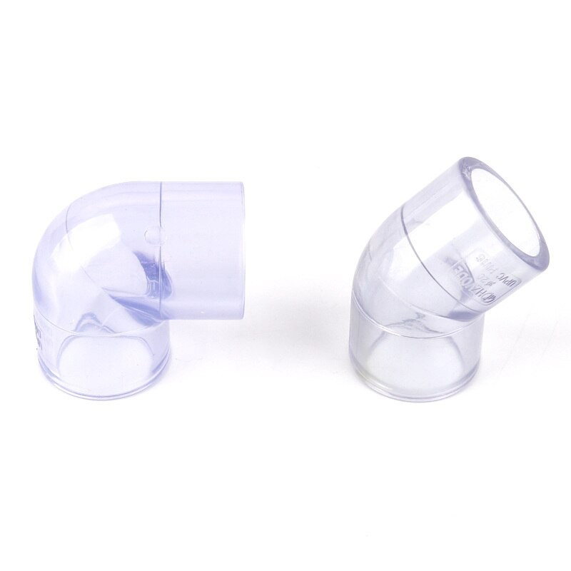 1 Ống Nối Ống Nước Bằng PVC Trong Suốt Đường Kính 20/25/32mm 90/45 Độ