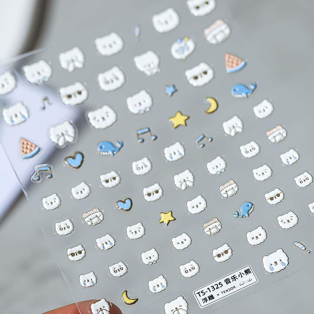 Miếng Dán Trang Trí Móng Tay 3D DIY Thời Trang Theo Phong Cách Nhật Bản