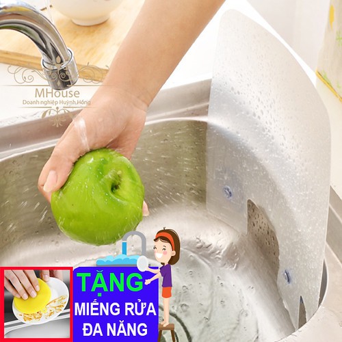 Combo 2 Tấm Chắn Nước Bồn Rửa Chén,Tấm Chắn Dầu Mỡ,Dụng Cụ Nhà Bếp,Đồ Dùng Nhà Bếp,Tặng 1 Miếng Rửa Đa Năng