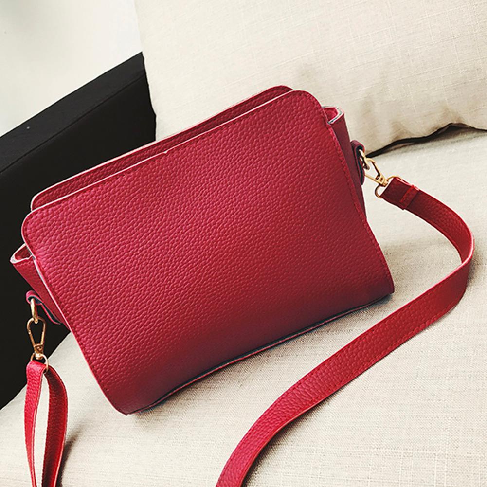 ☁Women Bags☁Elegant Women Litchi PU Leather Shoulder Handbag Lady Tassels Messenger Bag
