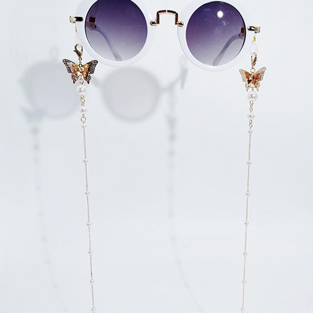 AROMA Dây Đeo Mắt Kính Chống Thất Lạc Hình Hoa Và Bướm Thời Trang Cho Nữ