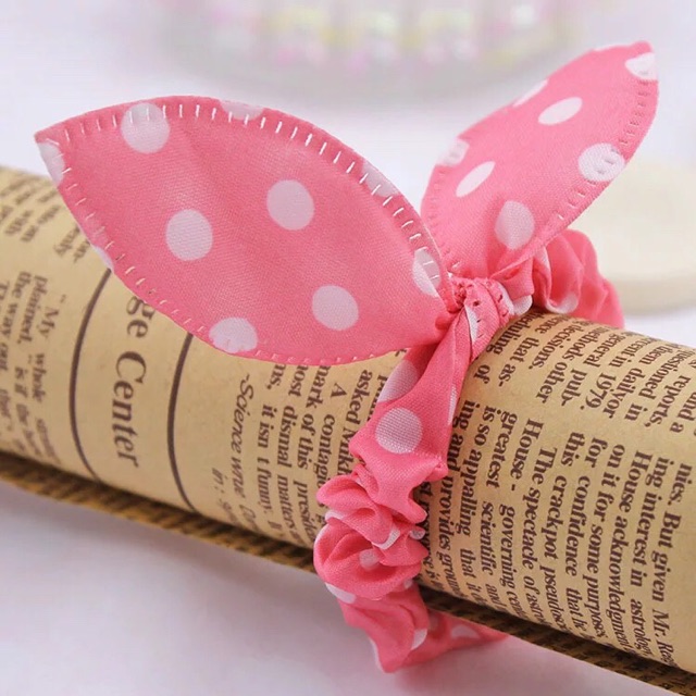 Dây buộc tóc tai thỏ xinh xắn