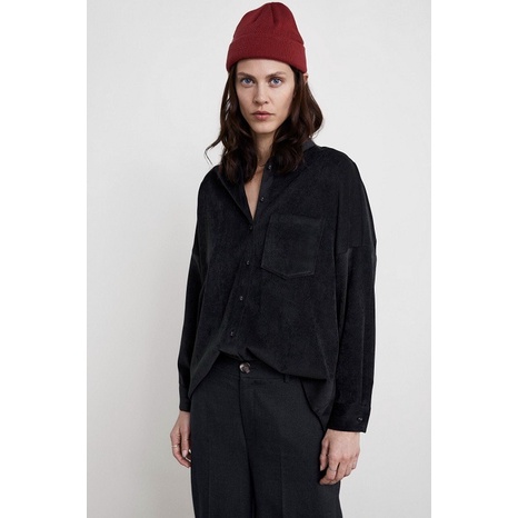 Áo Sơ Mi Đen ZARA BASIC - Size L (V78-N140-D77) - 3872