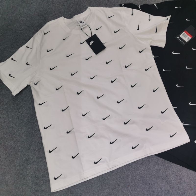 Full set áo thun + quần đùi Nike swoosh logo thêu