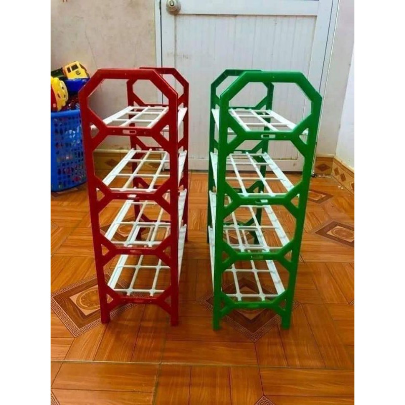Kệ để giày nhựa siêu tiện lợi, kệ nhựa để giày 4 tầng