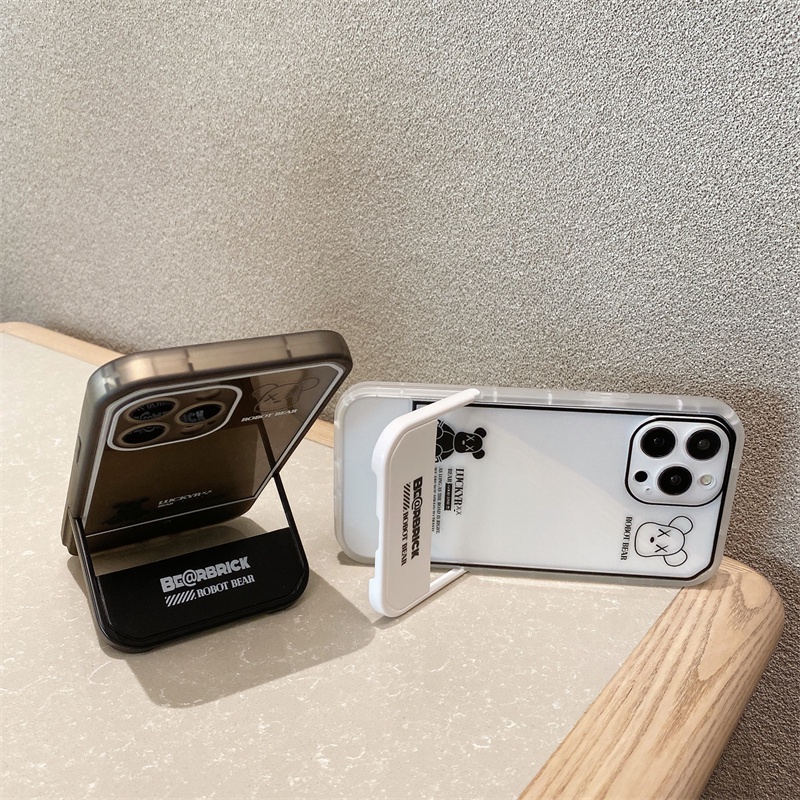 Bao Da Điện Thoại Nắp Lật Kèm Giá Đỡ Hình Gấu Cho iPhone 12 13 11 PRO MAX XR 11 12 PRO X XS MAX