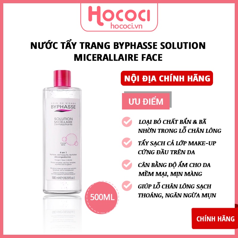 ✅[CHÍNH HÃNG] Nước Tẩy Trang Byphasse Solution Micellaire 500ml