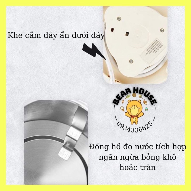 [SẴN HÀNG] Ấm đun nước siêu tốc Xiaomi Ocooker phong cách Retro có đồng hồ hiển thị nhiệt độ