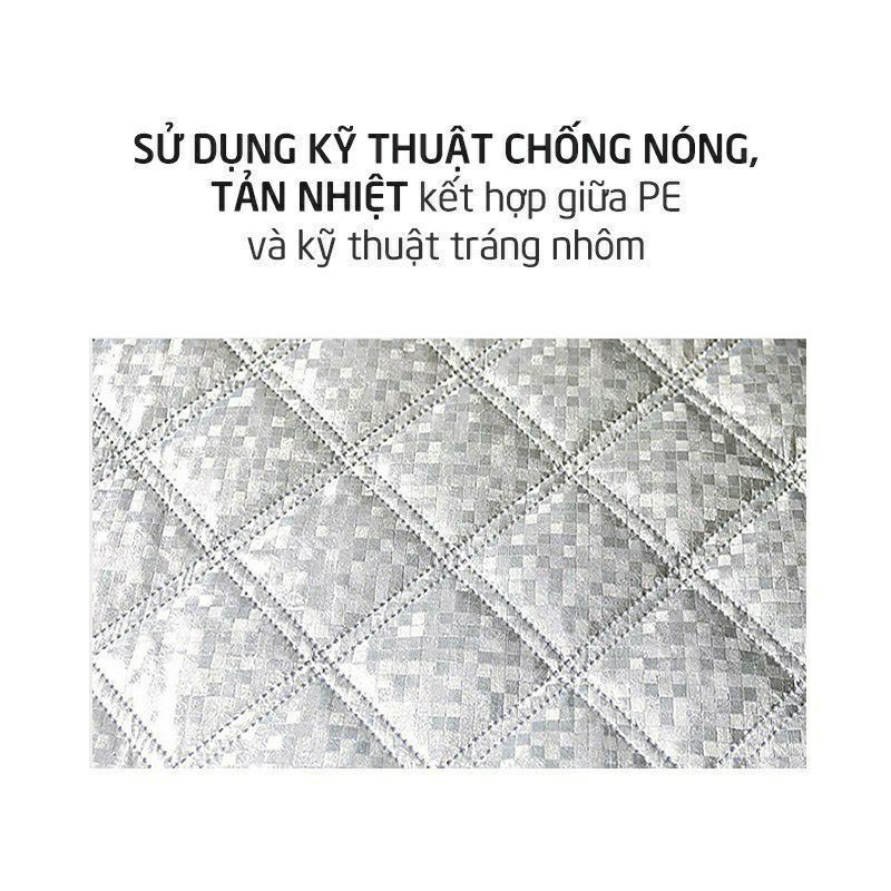 Bạt che nắng kính lái xe ô tô hàng dày phản quang 3 lớp - có ảnh thật
