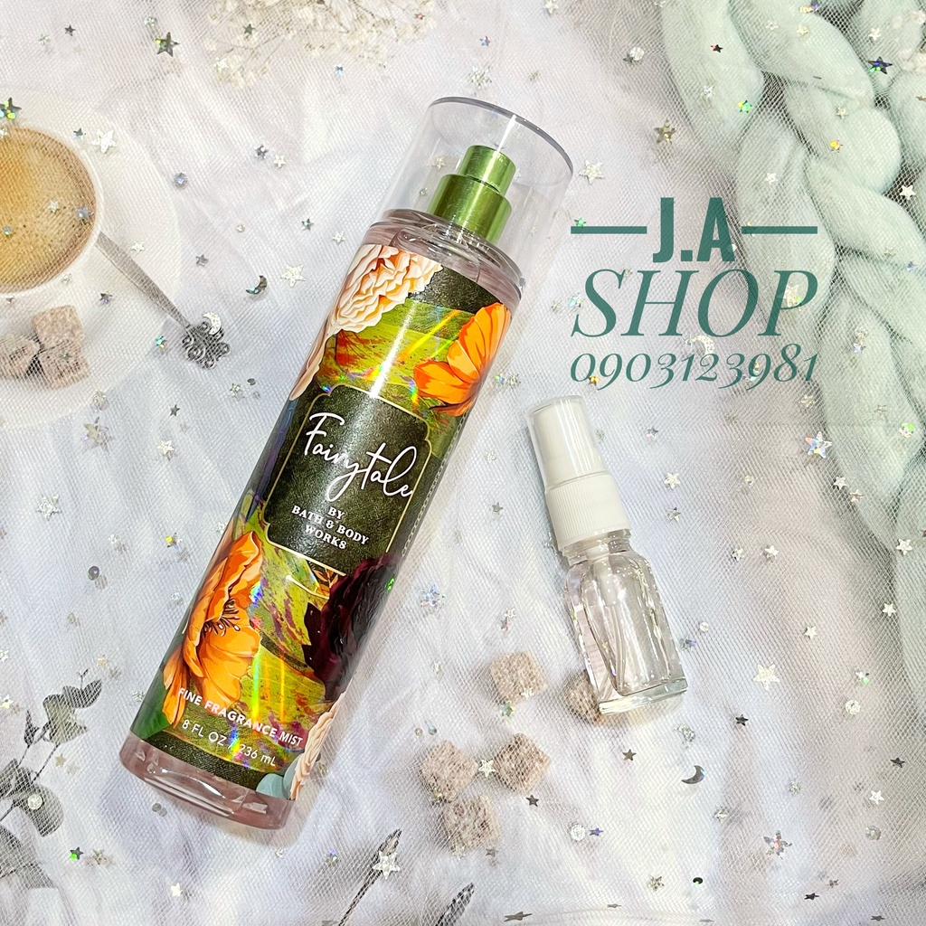 Xịt Thơm Toàn Thân Body Mist (Chai 10ml) Bath &amp; Body Works Chính Hãng Bill Mỹ - JA Shop