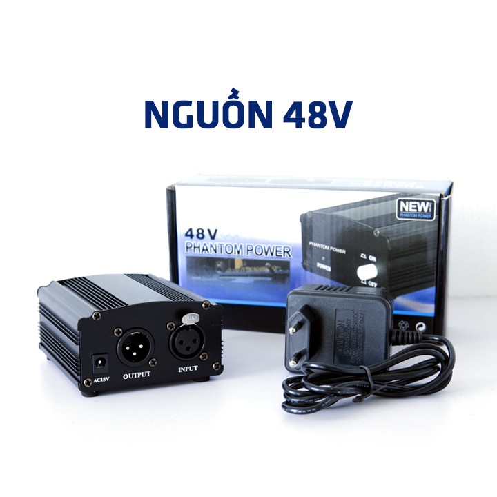 Nguồn Phantom 48V Cho Micro Thu Âm Condenser, giành cho mua kèm micro PC-K200, PC-K320, PC-K500, PC-K600