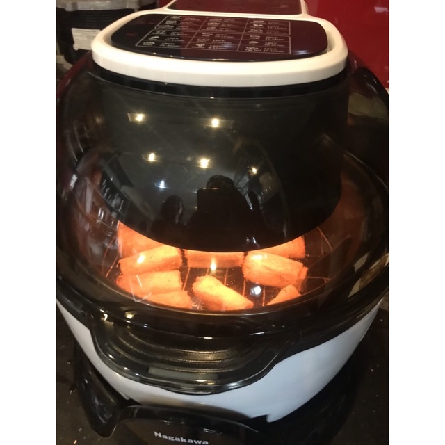 NỒI CHIÊN KHÔNG DẦU NAGAKAWA NAG3301 6L NGHIÊNG 45 độ KẾT HỢP XOAY 360 ĐỘ