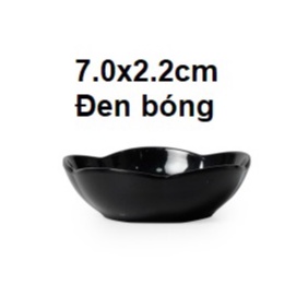 Bộ 10 chén nước chấm đựng tương,ớt,tiêu nhựa Melamine màu đen nhiều Size