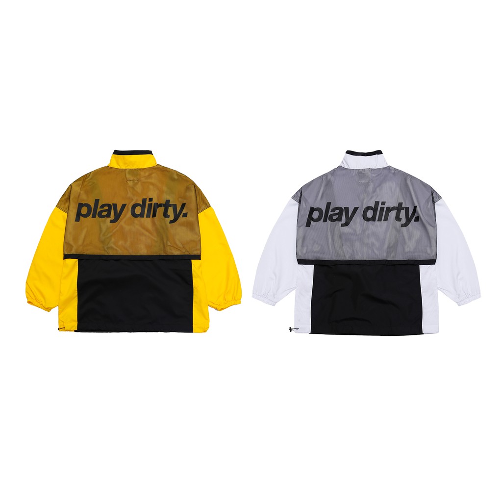 Áo khoác MESH PULLOVER tay dài chui đầu chất kiệu dù phối lưới kiểu dáng unisex - PLAY DIRTY STREETWEAR