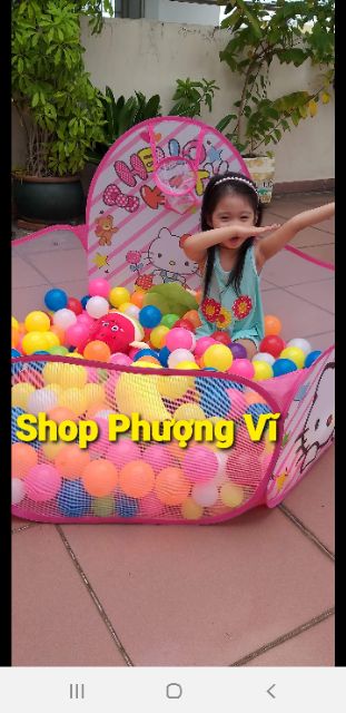 Lều đôrêmon, kitty , huơu hồng kèm 50 bóng size lớn 8cm( hàng cao cấp loại1)