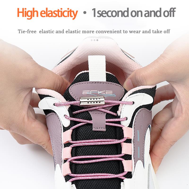 Dây Buộc Giày Co Giãn Nhiều Màu Sắc Không Cần Buộc Tiện Dụng Cho Người Lớn Và Trẻ Em