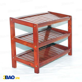 Kệ giày gỗ cao su 3 tầng 62cm