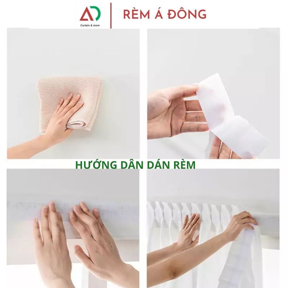 {ADong_SALE} Rèm Voan Trắng Decor cực xinh, rèm voan dán tường tiện lợi trang trí cửa sổ phòng ngủ, phòng khách, spa, ho