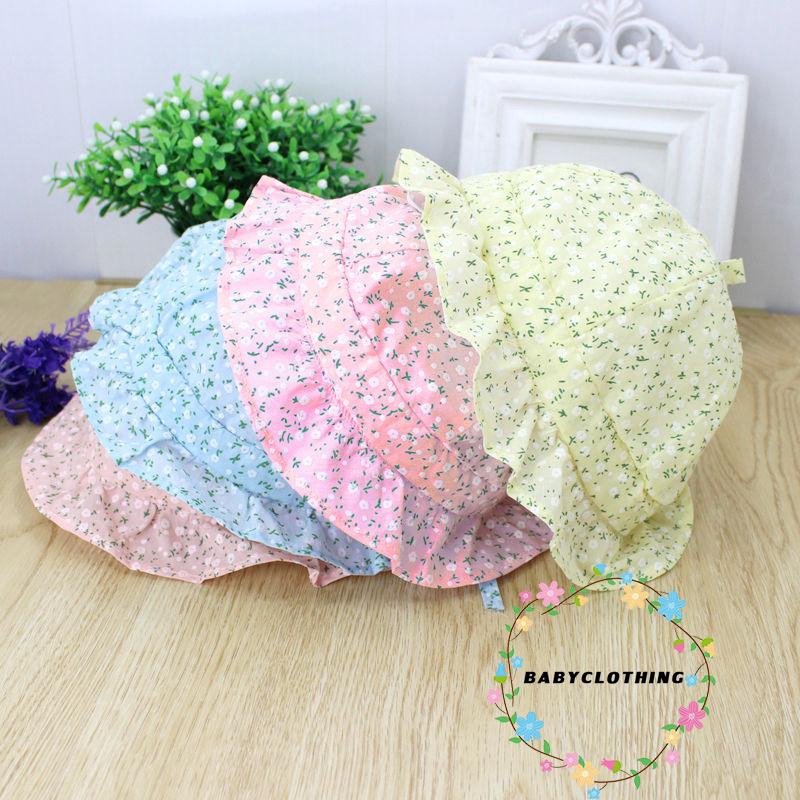 Mũ vành chống nắng dễ thương bằng vải cotton dành cho bé