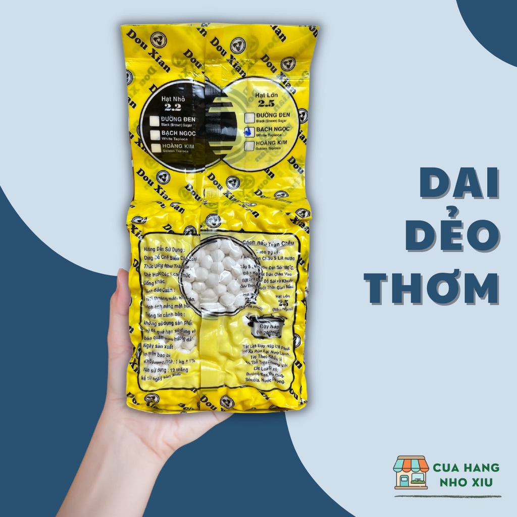 Trân Châu Trắng Dou Xian 1 Kg Topping Trà Sữa Dai dẻo Thơm ngon