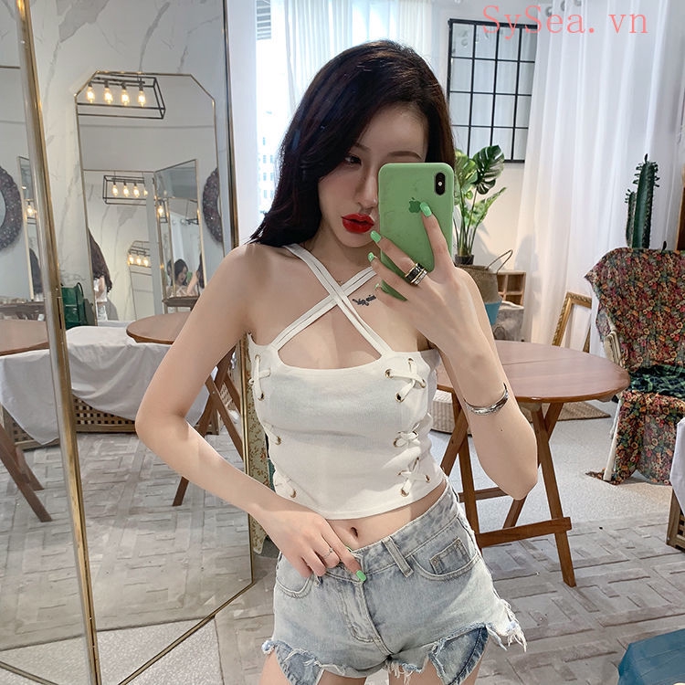 Áo Hai Dây Dệt Kim Form Ôm Kiểu Quyến Rũ Cho Nữ