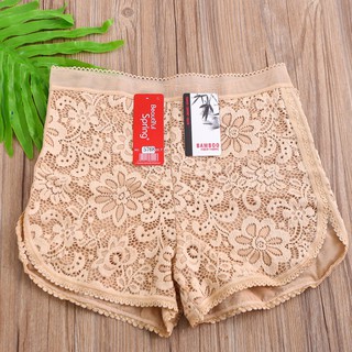 Combo 2 quần lót ren hoa cúc đẹp tuyệt(1 đen, 1 da), quần lót mặc trong váy
