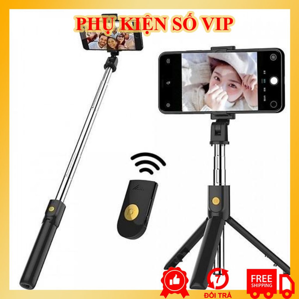 Gậy Chụp Hình 🔴FREESHIP🔴 Khi Nhập [SELFIE] Gậy Tự Sướng kiêm Tripod 3 chân + Nút bluetooth K07 chính hãng