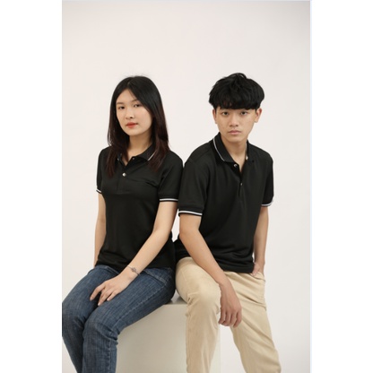 Áo Polo Nữ Màu Đen BLUECHIC Cổ Bẻ Chất Liệu Poly Cá Sấu Cao Cấp Trẻ Trung Chuẩn Form NF017