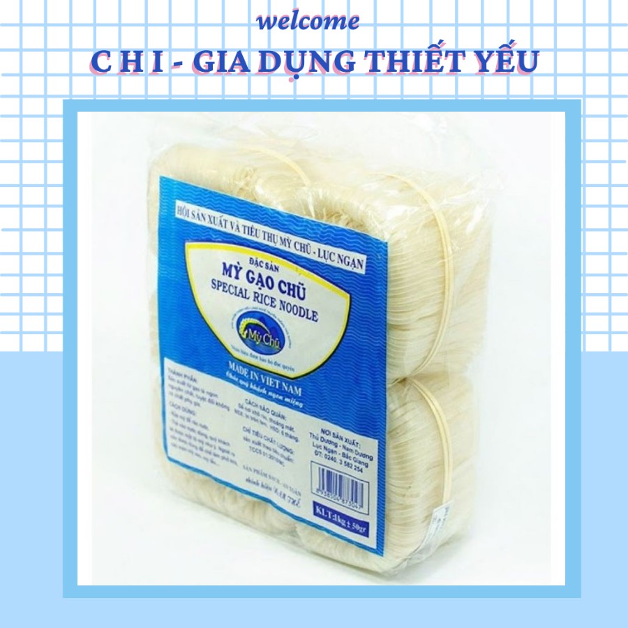 [TẶNG QUÀ] MÌ CHŨ BẮC GIANG (chuẩn 1kg), mì gạo chũ, mì gạo đạt tiêu chuẩn được kiểm định chất lượng