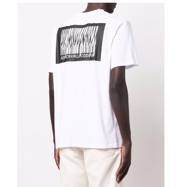 Just Cavalli Áo Thun Nam Ngắn Tay In Logo Hình Hổ