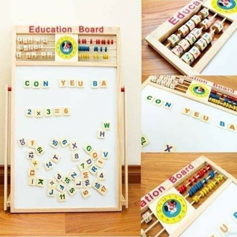 Bảng EDU chữ và số nam châm 2 mặt