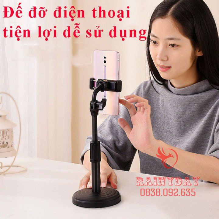 Giá đỡ đế đỡ kẹp điện thoại để bàn đa năng xem phim video livestream xoay 360 độ chắc chắn tiện lợi