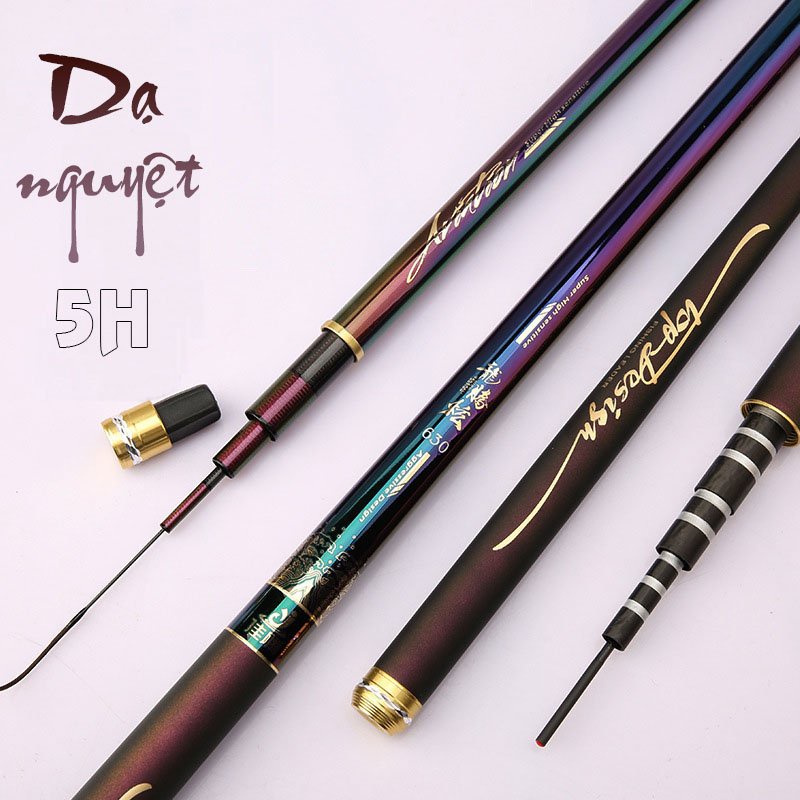 Cần Câu Đơn Cần Câu Đài Dạ Nguyệt 5H, Cần Câu Tay Chính Hãng Cao Cấp Tặng Kèm Ngọn Phụ