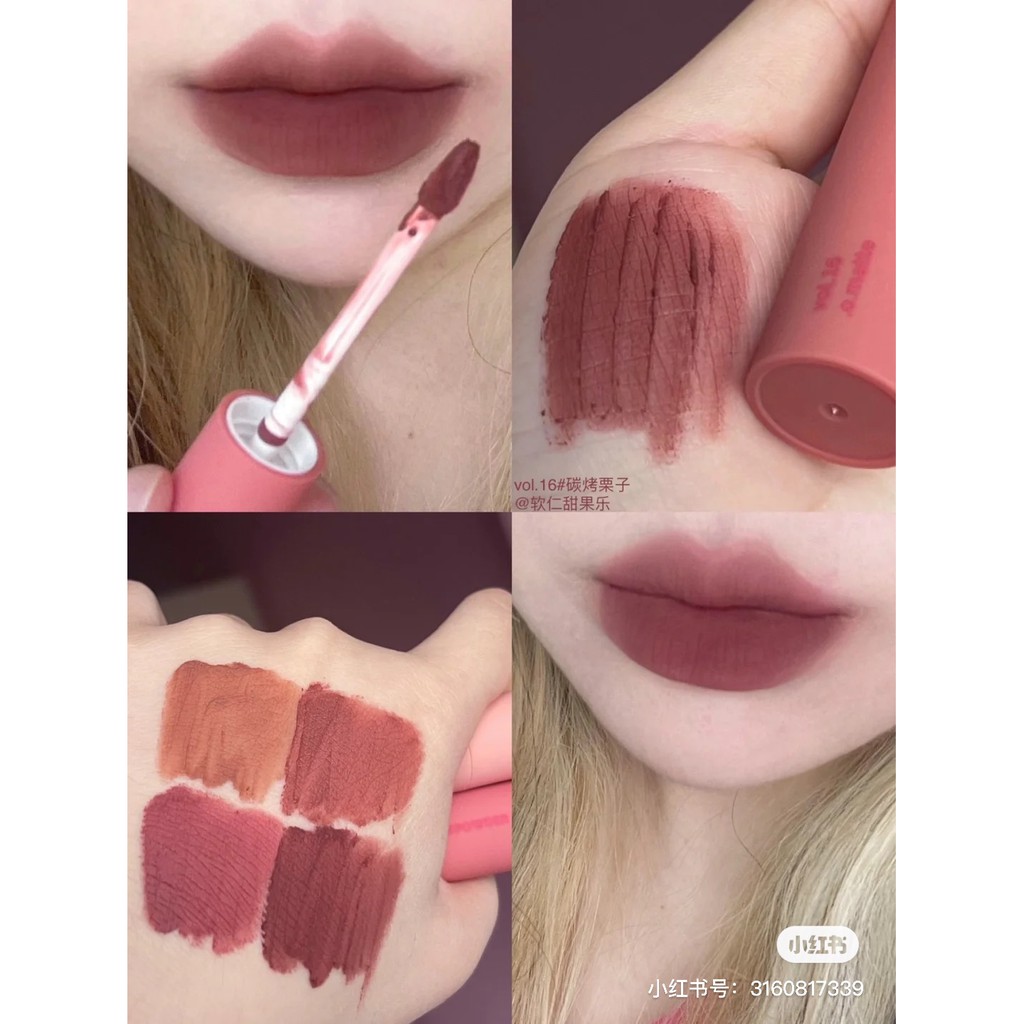 Son Môi Hyntoor Chất Nhung Mịn Trang Điểm Chuyên Nghiệp Nội Địa Trung 3.5g