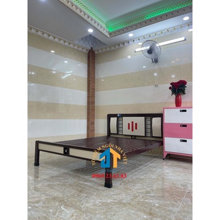 Giường sắt kiểu hộp nhiều kích thước đại thành 1mx2m , 1m2x2m, 1m4x2m, 1m6x2m, 1m8x2m
