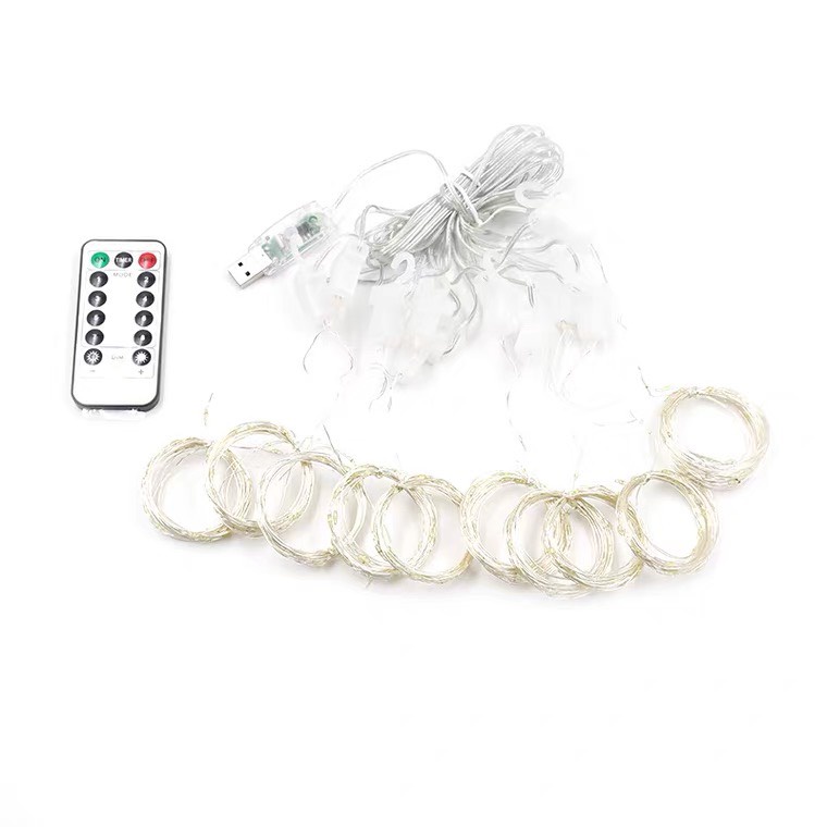 Đèn thả mành đom đóm Đèn thác nước dây đồng trang trí rèm cửa decor nhà cửa sự kiện Đèn thả mành decor rạp cưới siêu đẹp