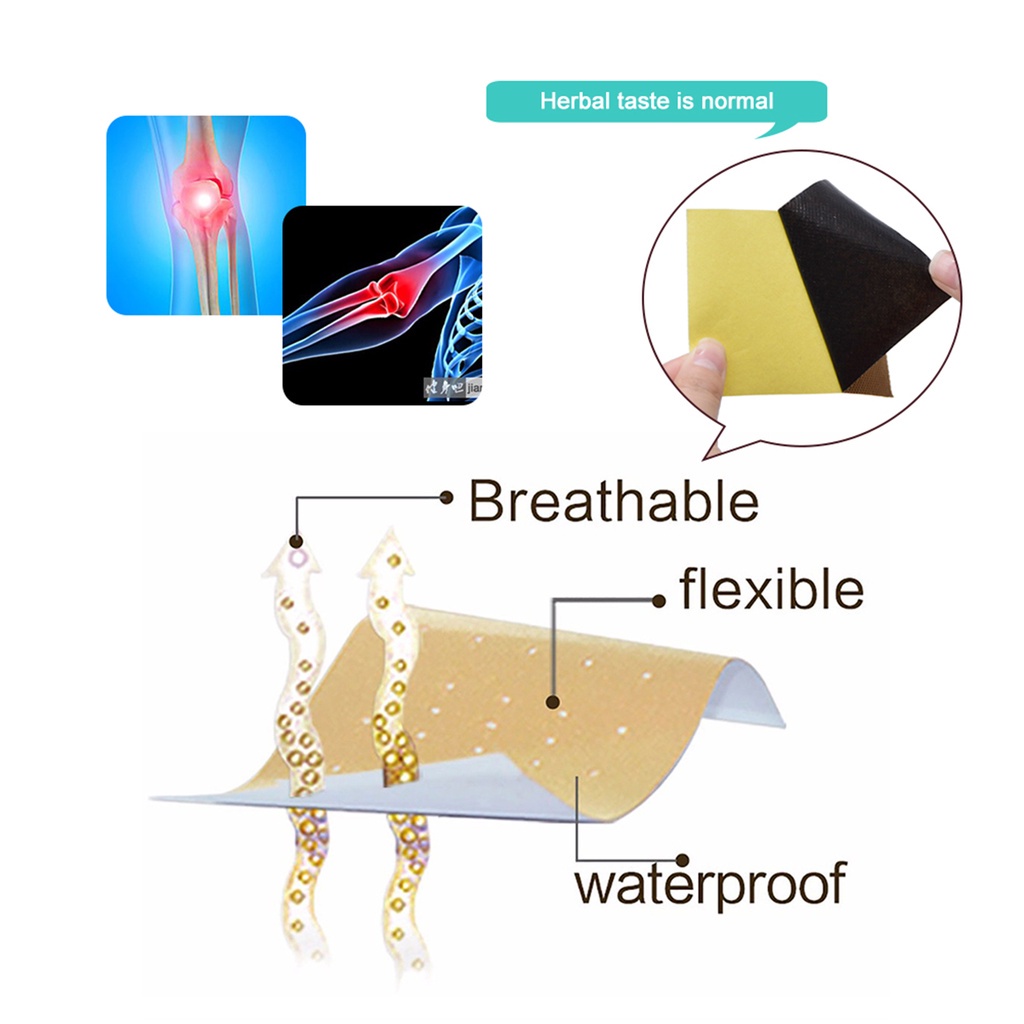 8 cái / túi Công thức Bí mật Cổ xưa, miếng dán giảm đau lưng, miếng dán thuốc hạ sốt và chấn thương, miếng dán giảm đau