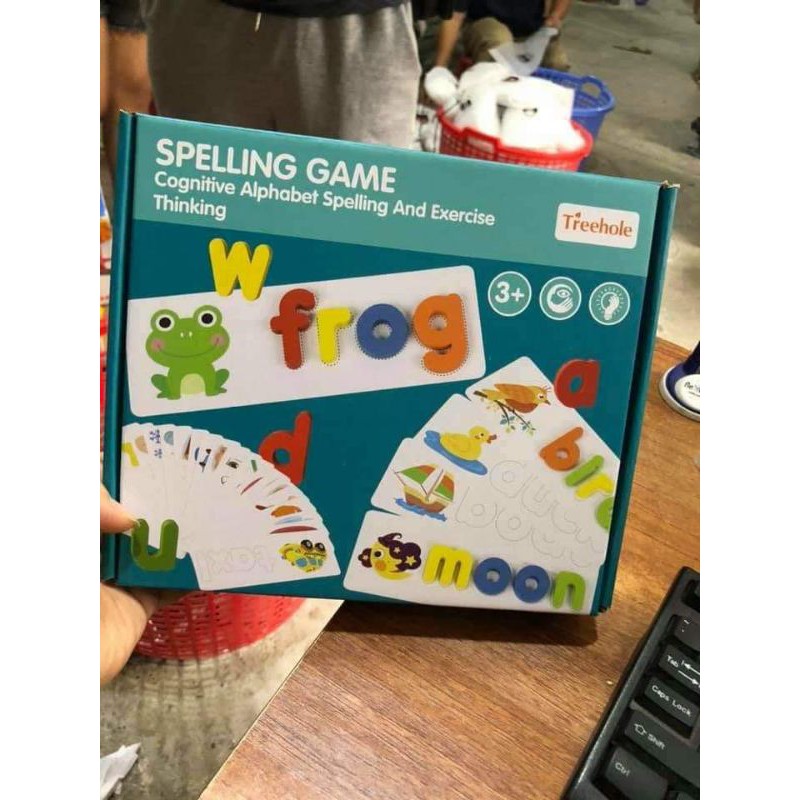 TRÒ CHƠI ĐÁNH VẦN CHỮ ABC BẰNG GỖ cho bé