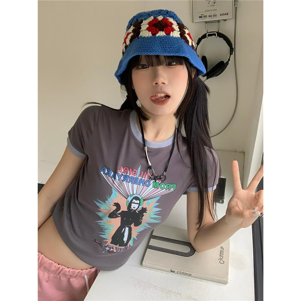 Áo Thun Ngắn Tay Phong Cách Retro Mỹ 53679