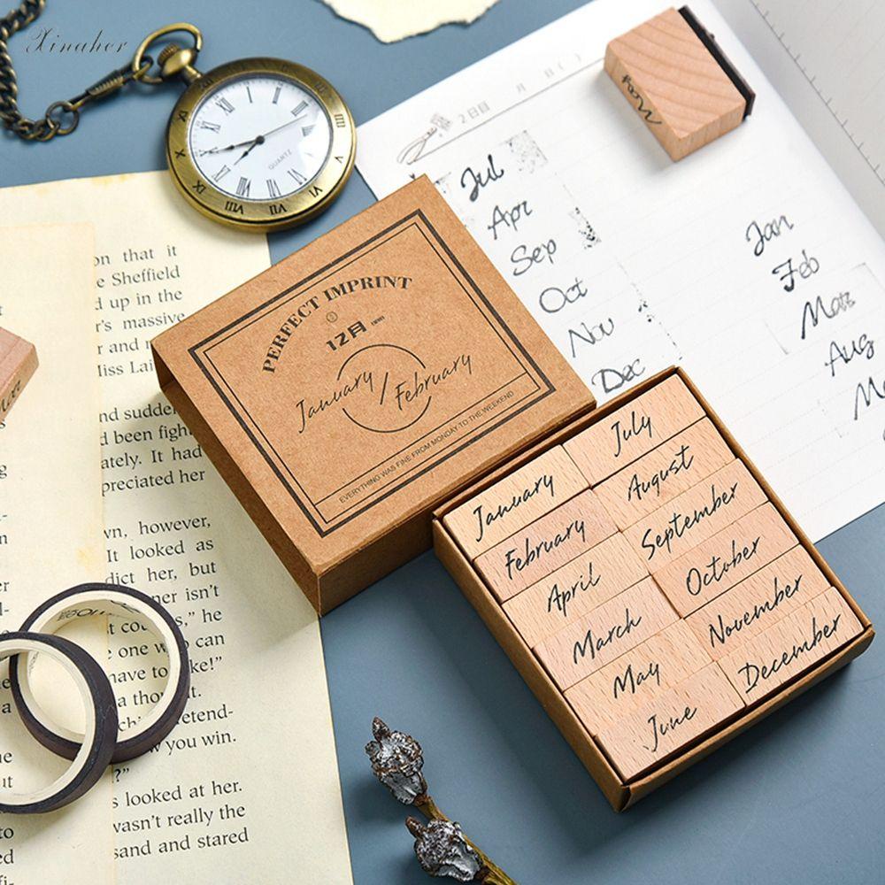 Con Dấu Ký Hiệu Kỹ Thuật Số N1N Phong Cách Vintage Trang Trí Văn Phòng Phẩm / Kế Hoạch Trong Tuần