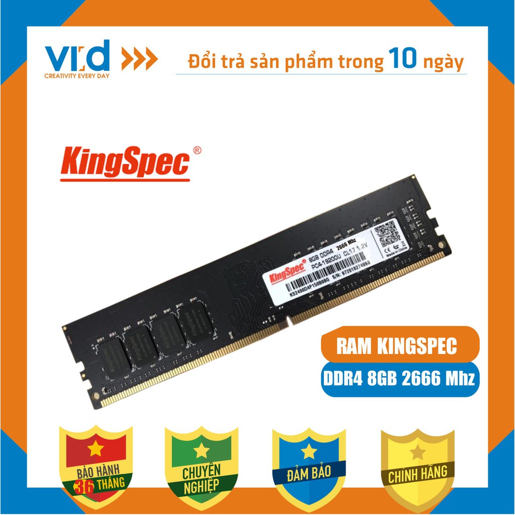 [Mã ELMS05 giảm 5% đơn 300k]Bộ nhớ ram KINGSPEC DDR4 8GB 2666MHz 1.2V PC4 19200 – Bảo hành 36 tháng | BigBuy360 - bigbuy360.vn