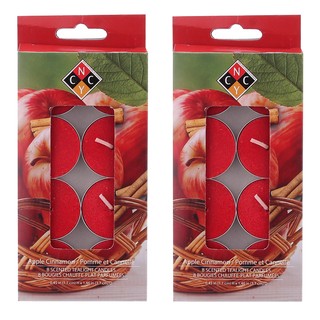 Bộ 2 hộp 16 nến tealight thơm cao cấp hương apple cinnamon nycandle ftramart nyc9215-02do